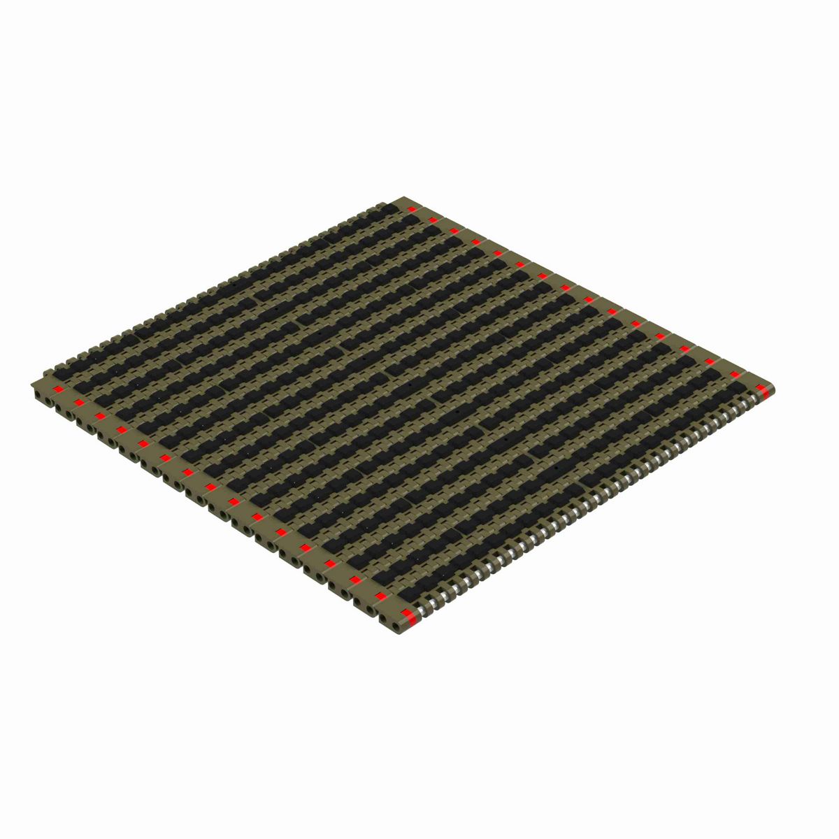 Rexnord 8505 RubberTop® Straight Running RubberTop®, Material: Khaki High Temperature, Width: 18in, Pitch: 0.75in - 10343038