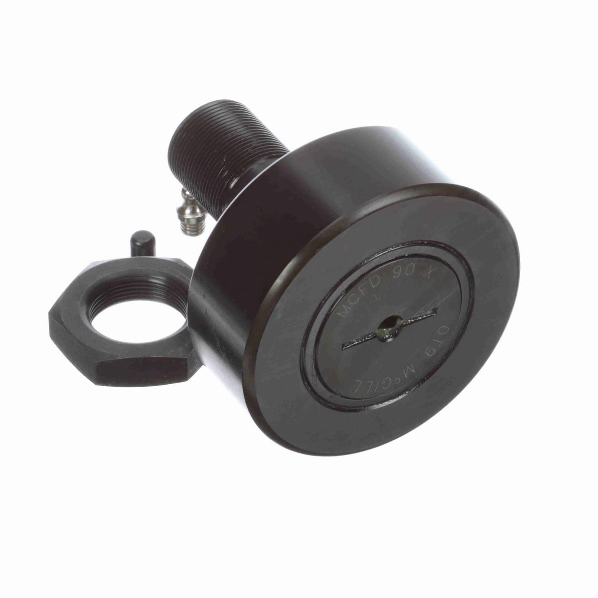 Опорный ролик с цапфой McGill CAMROL MCFD 90 X, цилиндрический, повышенной грузоподъемности, со щитком, со шлицем под отвёртку, метрический