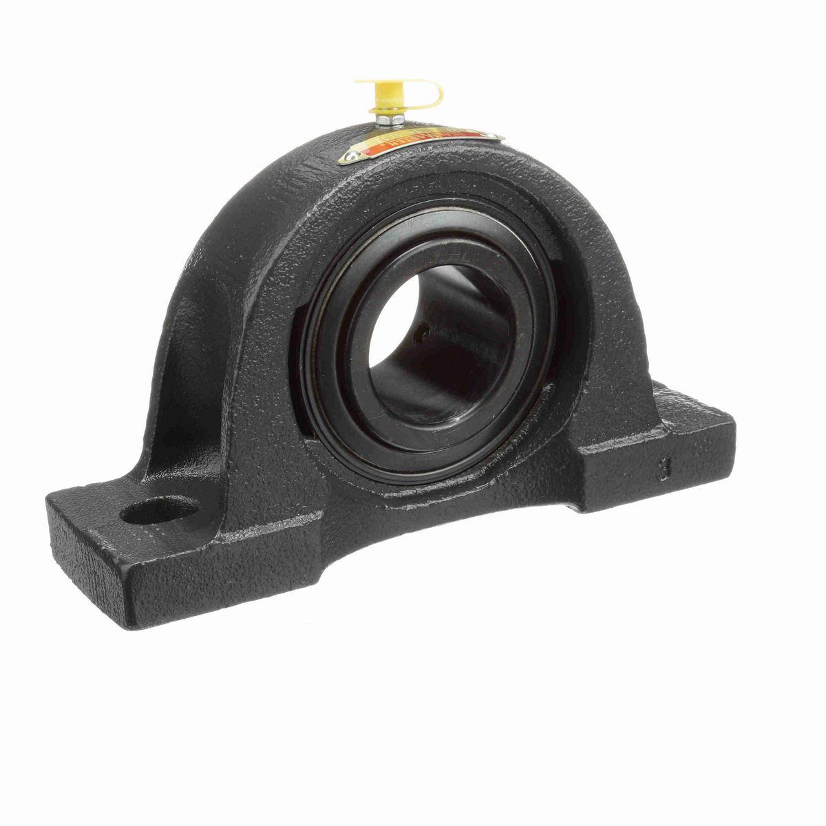 Sealmaster Mounted Cast Iron Two Bolt Pillow Block Ball Bearing - 52100 Bearing Steel, Black Oxided - Setscrew Lock - NP-27