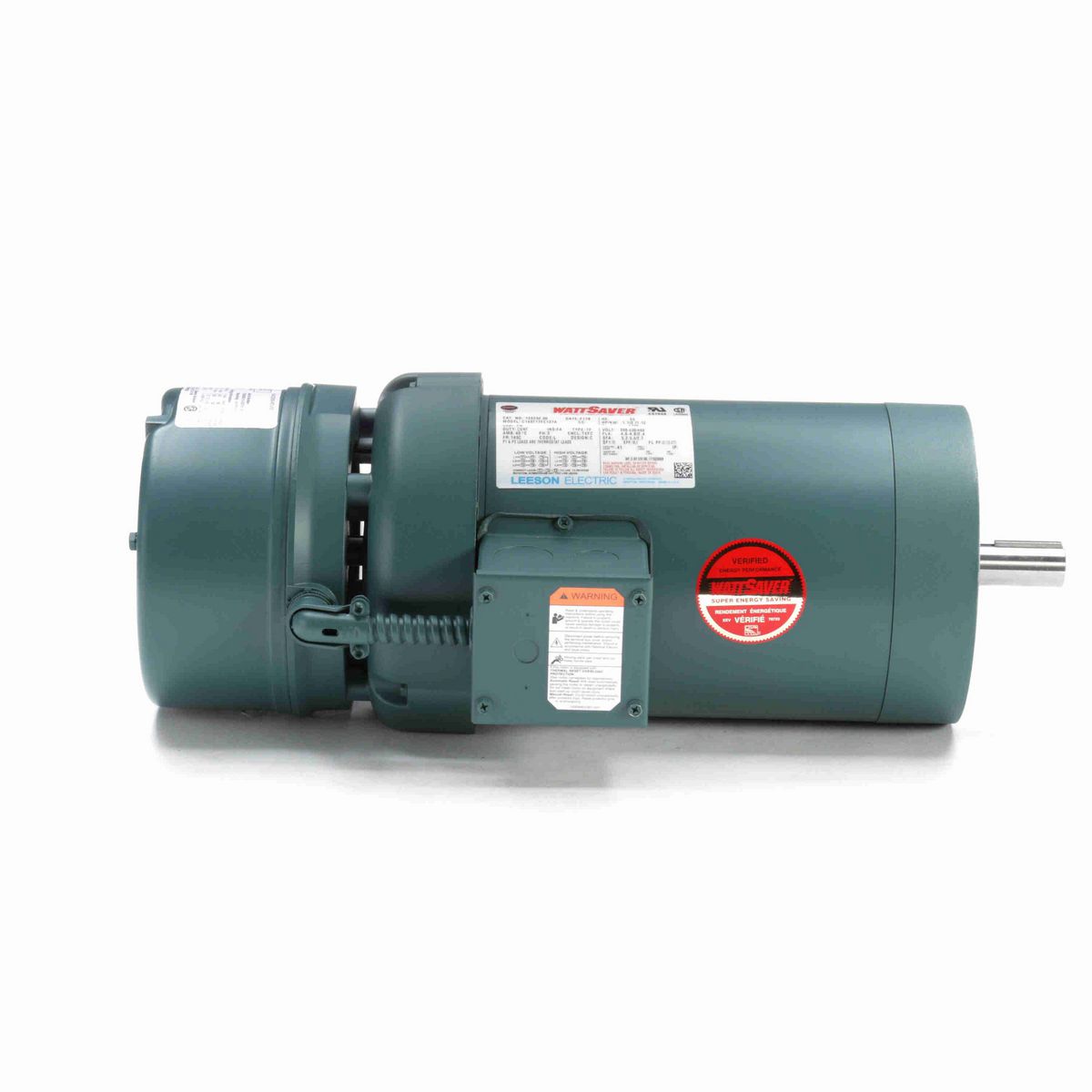 LEESON Brake Motor, 1.50 HP, 3 Ph, 60 Hz, 230/460 V, 1800 RPM, 145TC Frame, TEFC - 122252.00