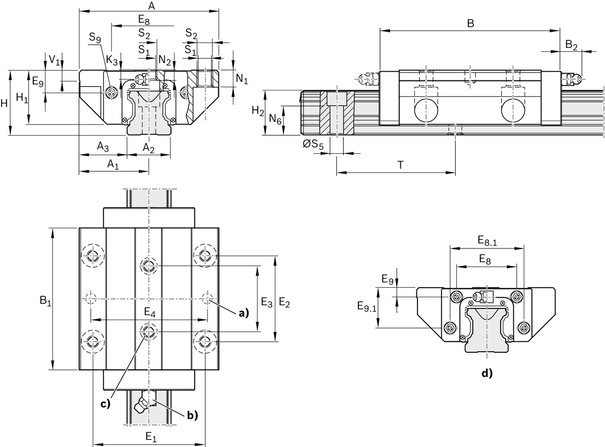 Шариковая каретка устойчивая к коррозии с покрытием Resist CR Bosch Rexroth KWC-065-FLS-C0-H-2 [R165369360]