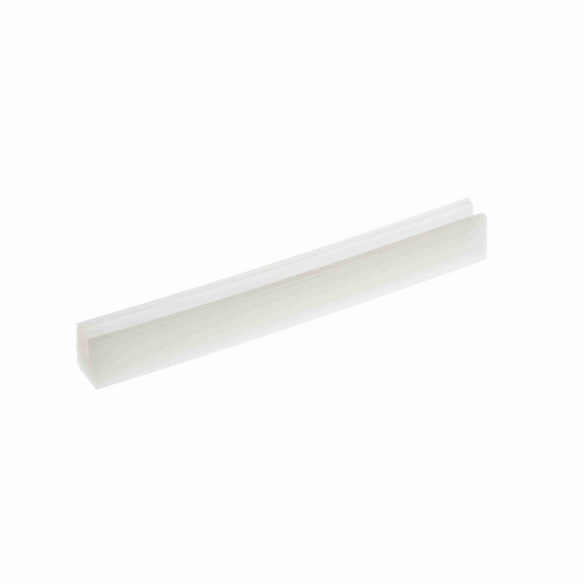 System Plast Bar Cap: 0.63"W X 0.75"H X 120"L White UHMW-PE - VG-P316HD-10