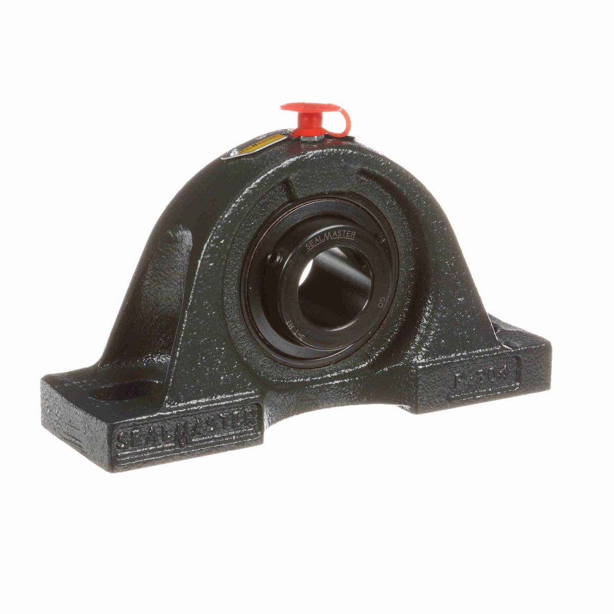 Sealmaster Mounted Cast Iron Two Bolt Pillow Block Ball Bearing - 52100 Bearing Steel, Black Oxided - Setscrew Lock - High Temperature - MP-16 HT