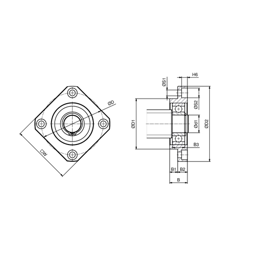 Плавающий подшипниковый узел SNR FF12_C3