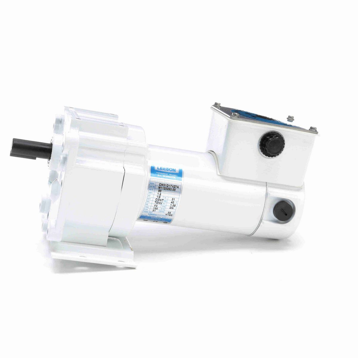 LEESON White Duck™ Parallel Shaft Gearmotor, 0.13 HP, 90 V, 51 RPM, 31 Frame - M1125263.00