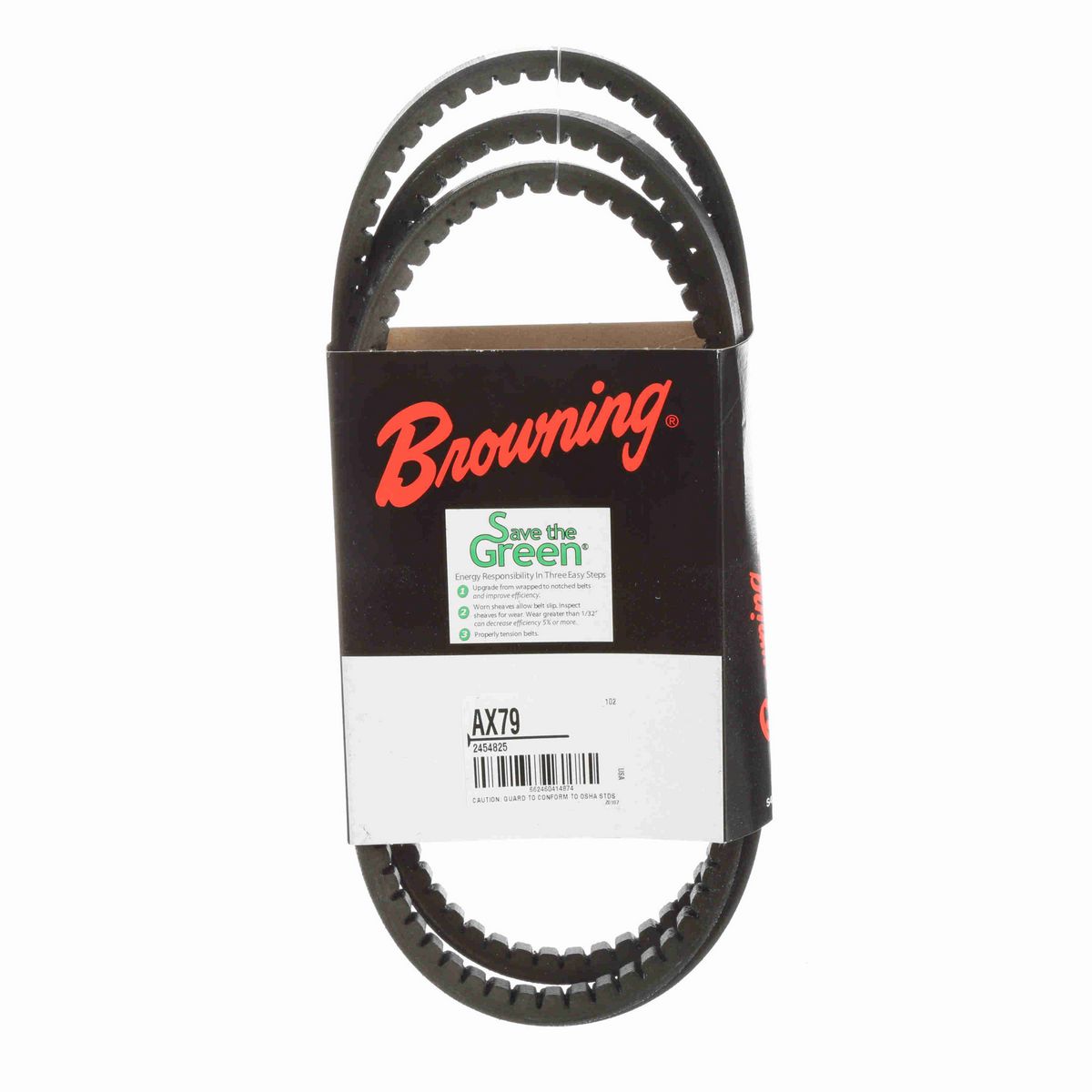 Browning EPDM Notched Belt 98% Efficient - AX79