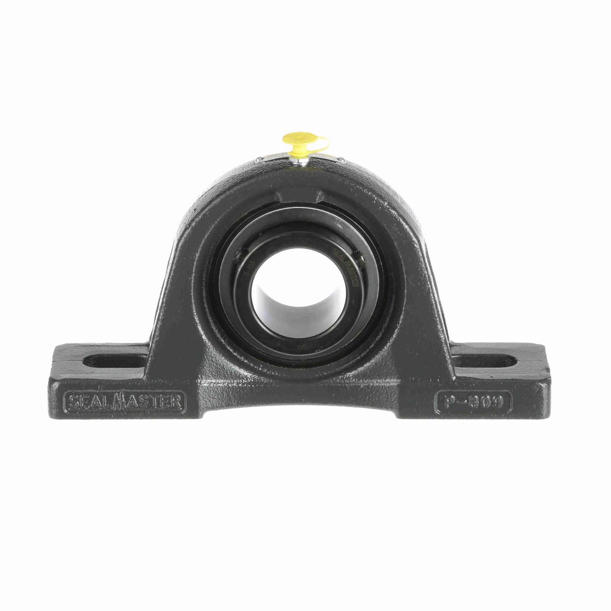 Sealmaster Mounted Cast Iron Two Bolt Pillow Block Ball Bearing - 52100 Bearing Steel, Black Oxided - Setscrew Lock - Air Handling Housing Fit, Noise Tested - SPM-31 CXU