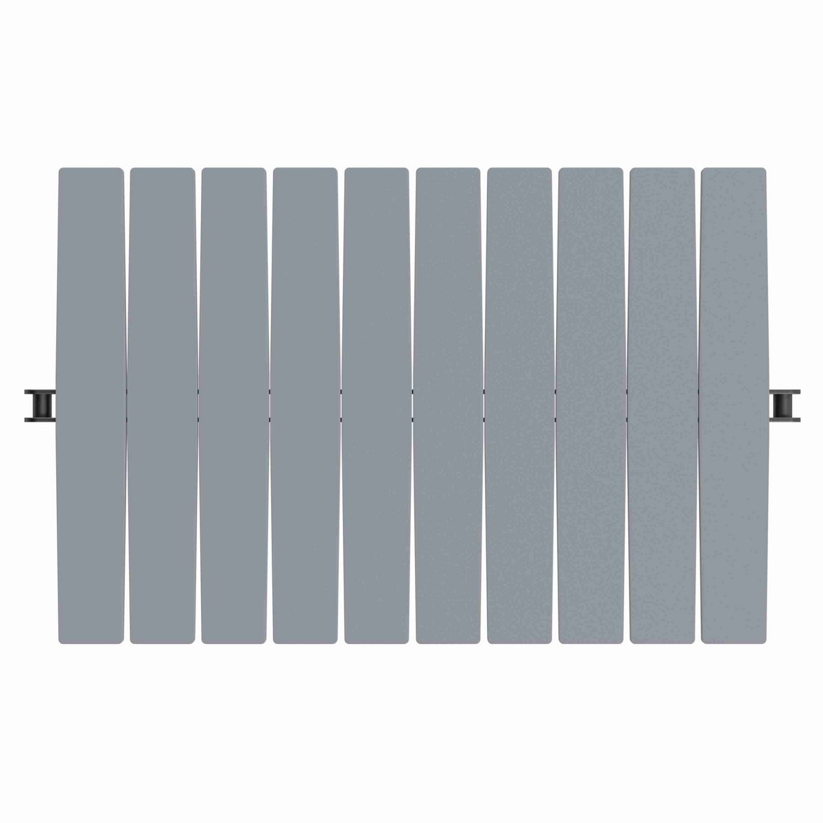 Rexnord 1873TAB Side-flexing Solid Top, Material: Silver Platinum Series, Width: 10in, Pitch: 1.5in - 81430856