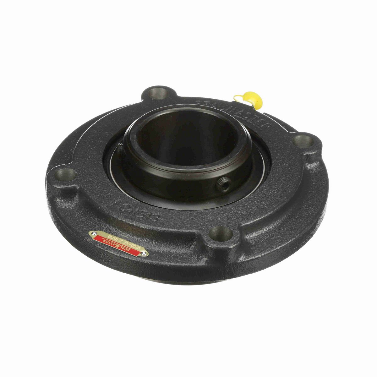 Sealmaster Mounted Cast Iron Flange Cartridge Ball Bearing - 52100 Bearing Steel, Black Oxided - Double Setscrew Lock - MFCD-47