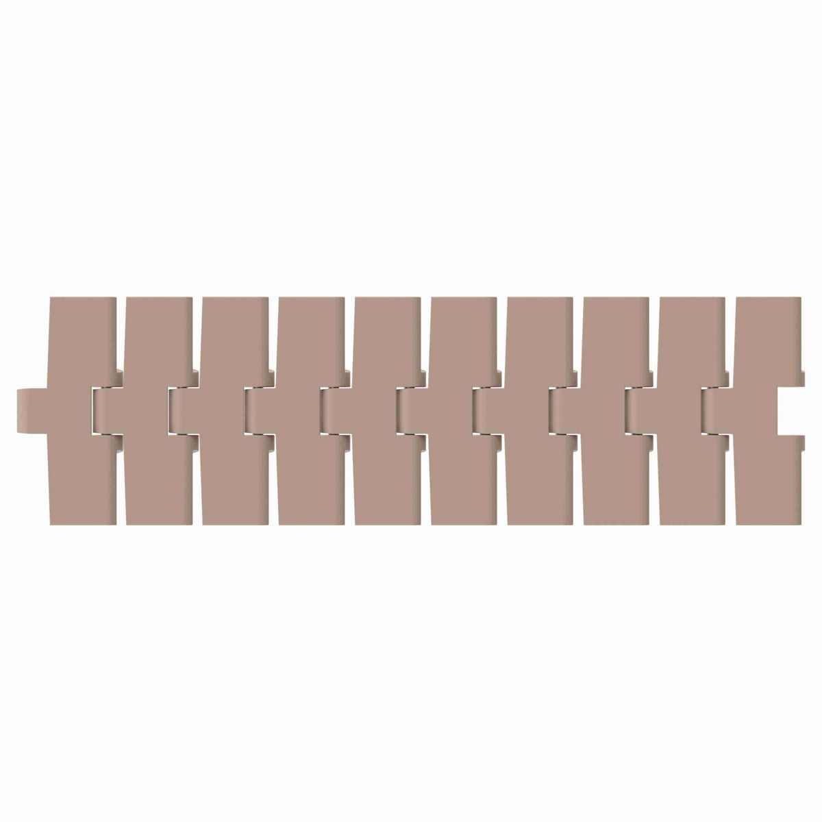 Rexnord 880B Side-flexing Solid Top, Material: Tan Low Friction, Width: 4.5in, Pitch: 1.5in - LF880K4-1/2