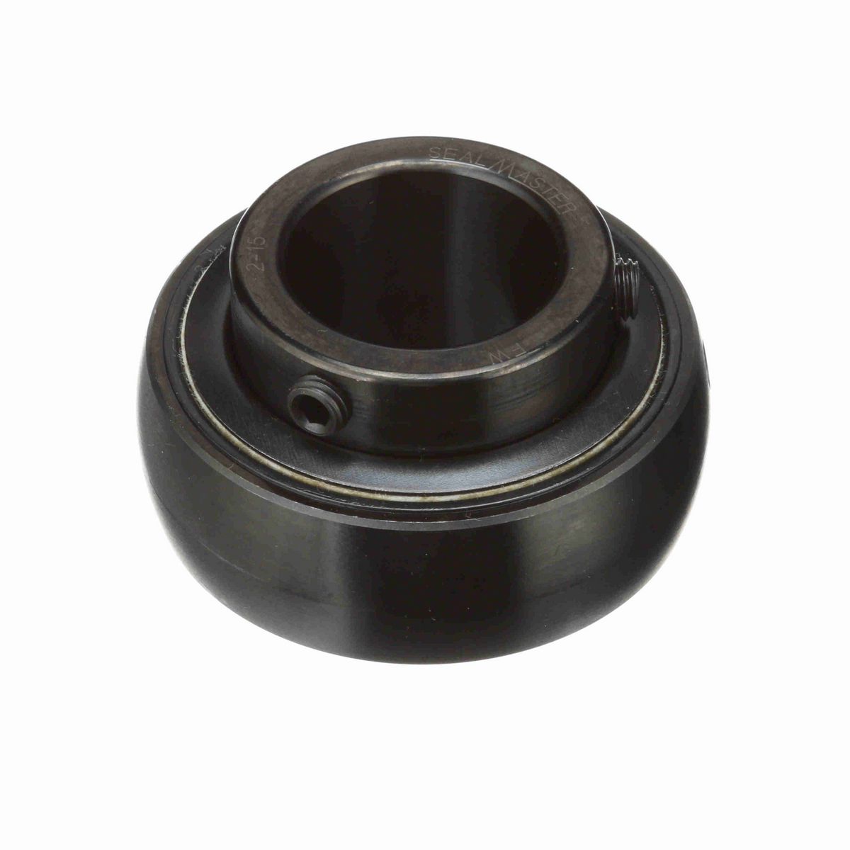 Sealmaster Mounted Insert Only Ball Bearing - 52100 Bearing Steel, Black Oxided - Setscrew Lock - 2-15