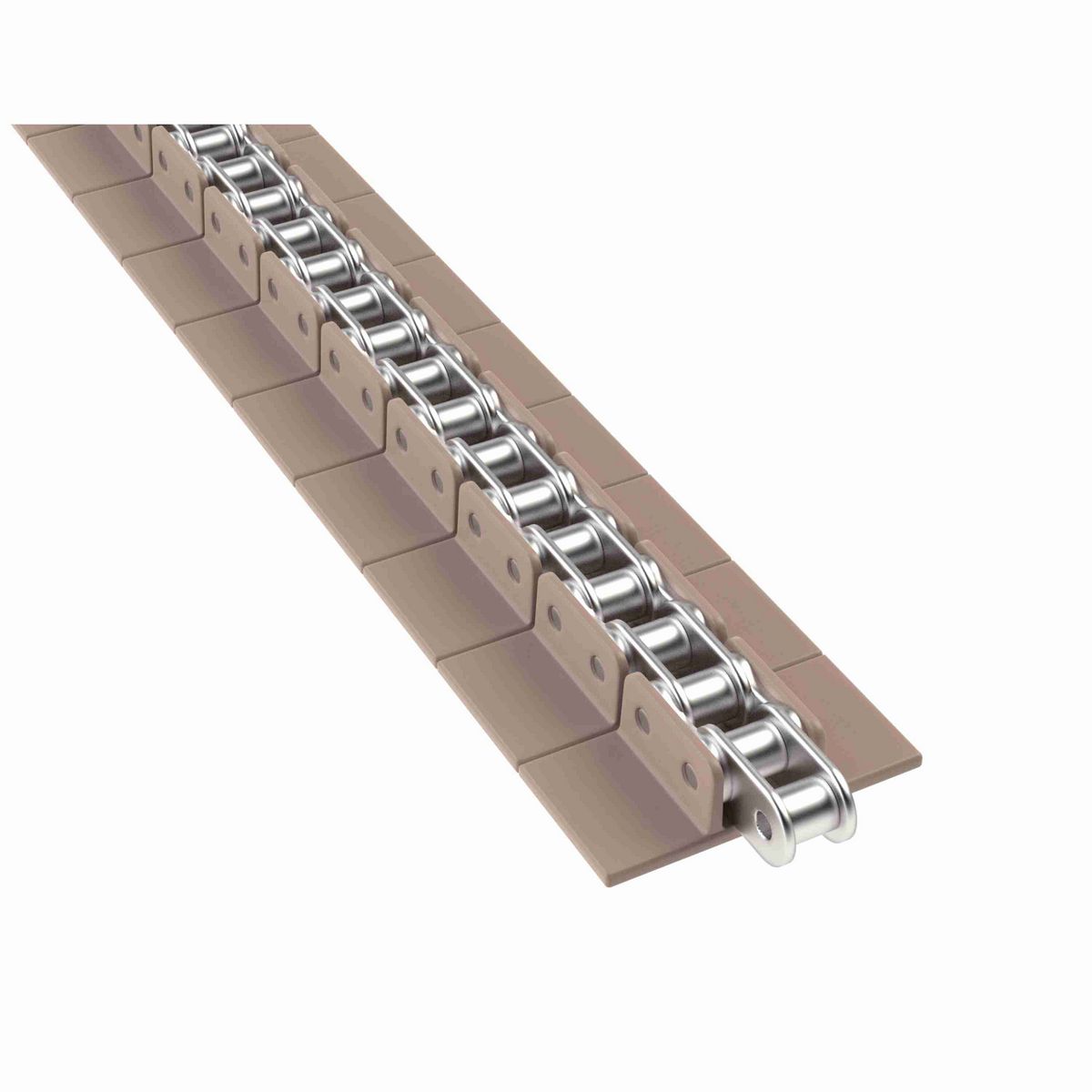 Rexnord 845 Straight Running Solid Top, Material: Tan Low Friction, Width: 2in, Pitch: 1in - 81405863