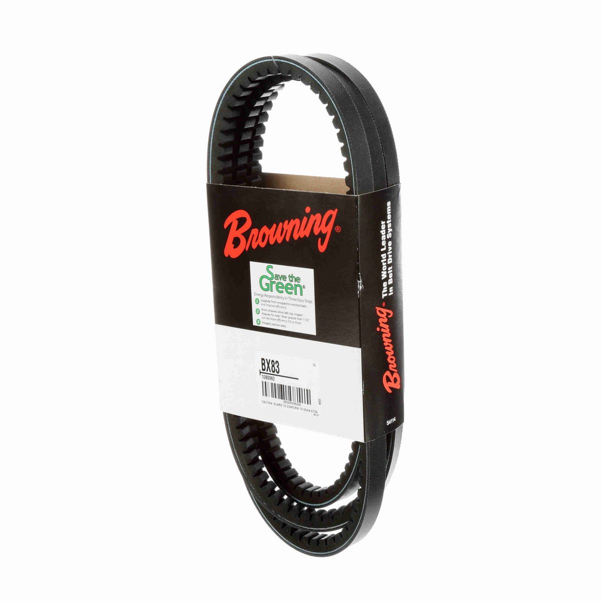 Browning EPDM Notched Belt 98% Efficient - BX83