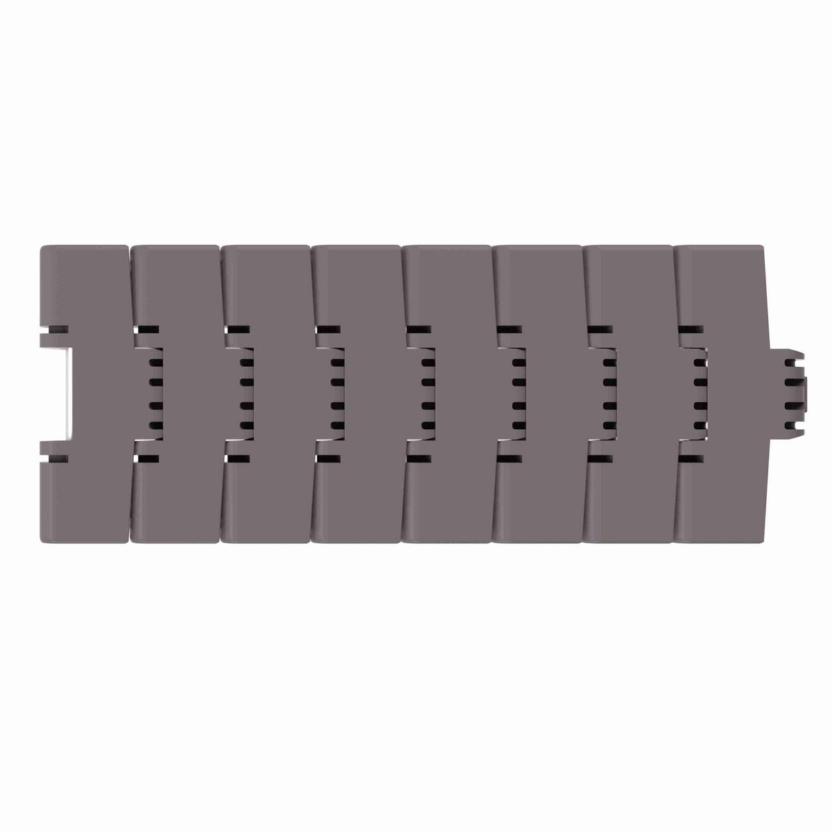 Rexnord 1040FTM Side-flexing Solid Top, Material: Brown High Performance, Width: 3.3in, Pitch: 1in - 10608553