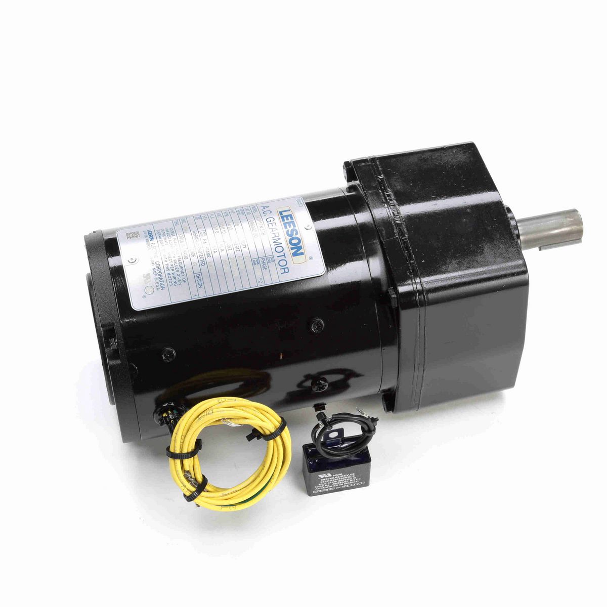 LEESON Parallel Shaft Gearmotor, 0.08 HP, 1 Ph, 60 Hz, 110 V, 14 RPM, L42Y Frame, TENV - 096002.00