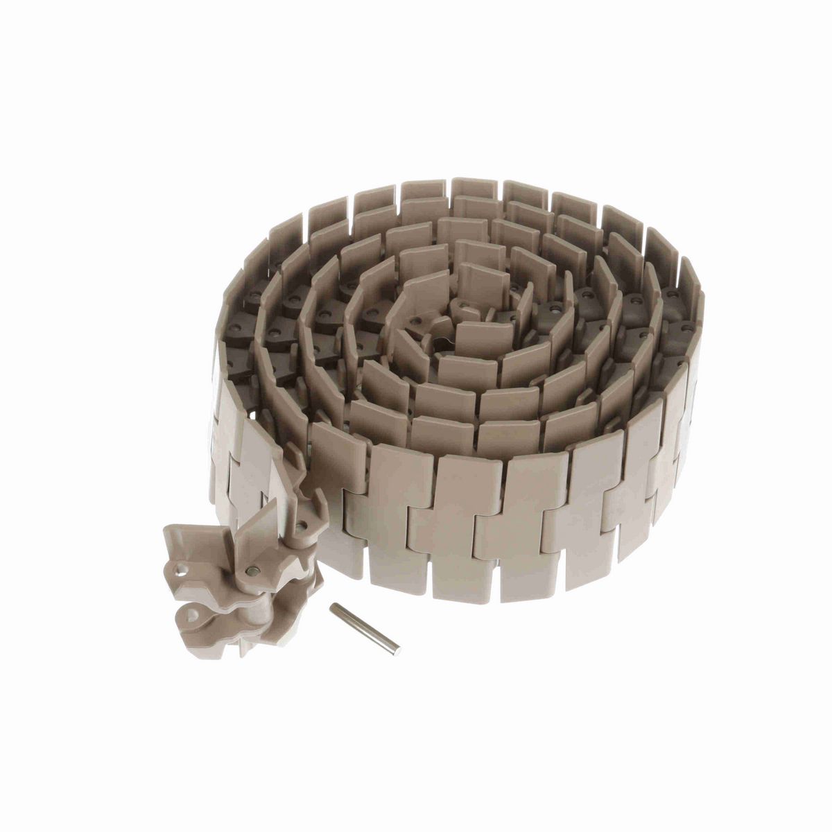 System Plast 882TAB Side-flexing Solid Top, Material: Tan Low Friction, Width: 4.5in, Pitch: 1.5in - LF882TAB-K450