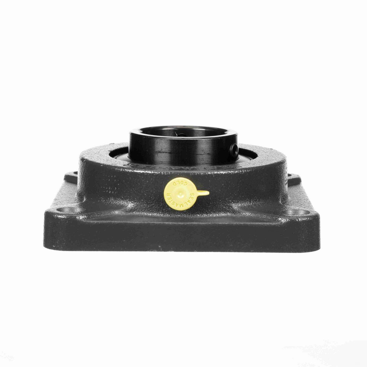 Sealmaster Mounted Cast Iron Four Bolt Flange Ball Bearing - 52100 Bearing Steel, Black Oxided - Setscrew Lock - SF-34