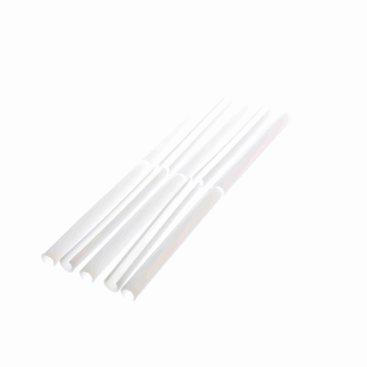 System Plast Round Bar Cover: 0.68"W X 0.68"H X 6.55"L White UHMW-PE - VF-CRP-750