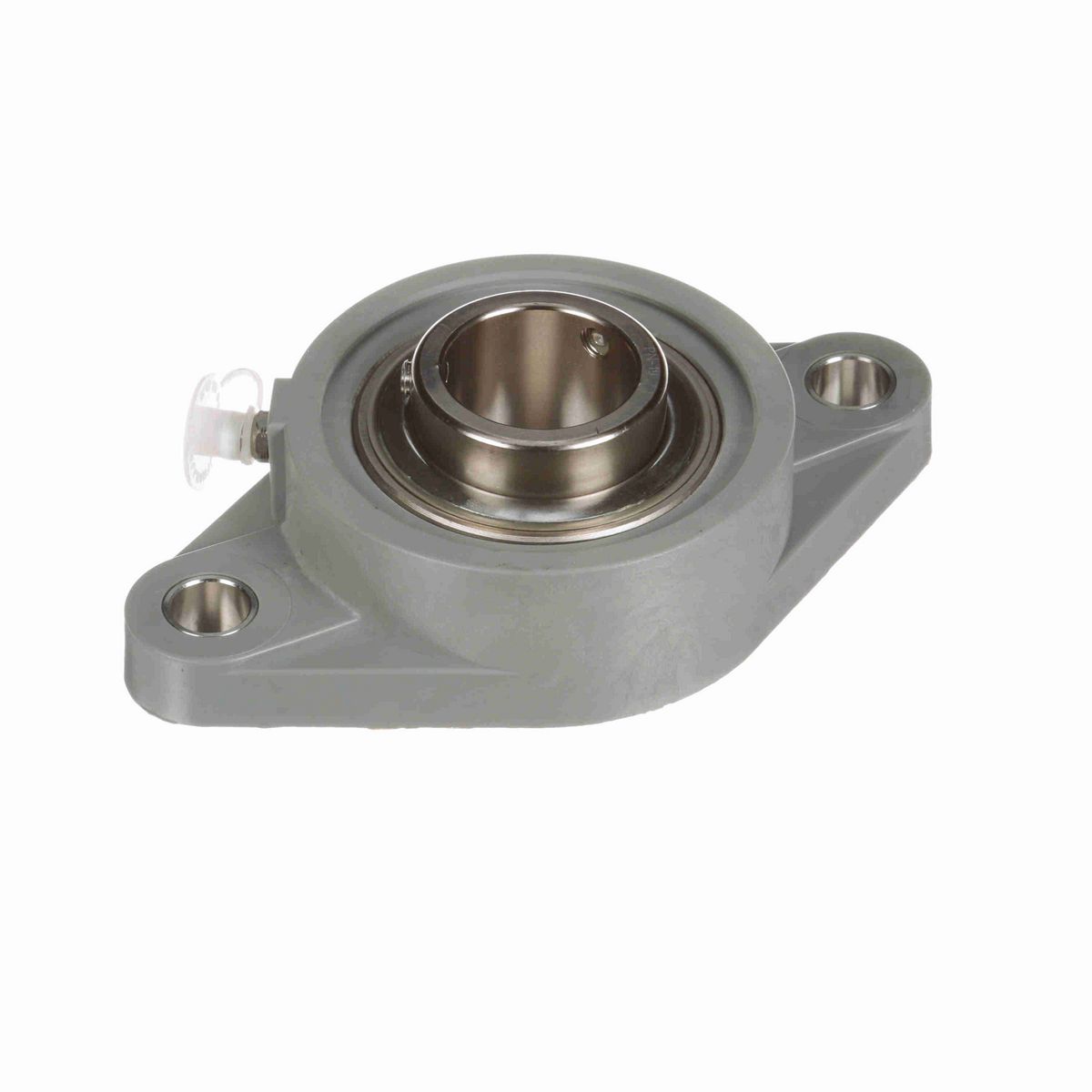 Sealmaster Mounted Composite Two Bolt Flange Ball Bearing - 52100 Bearing Steel, Phosphorus Nickel Coated - Setscrew Lock - Corrosion Resistant - CRFTC-PN19