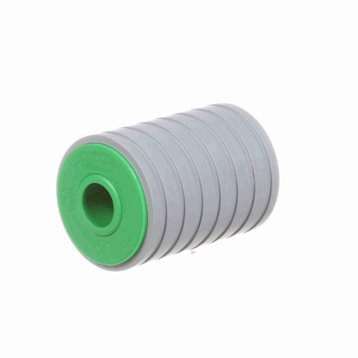 System Plast Return Roller with Rubber; OD: 57-mm, Shaft Dia: 18-mm, Length: 82.5-mm, Color: Green - RR-57B18ML83-PEG