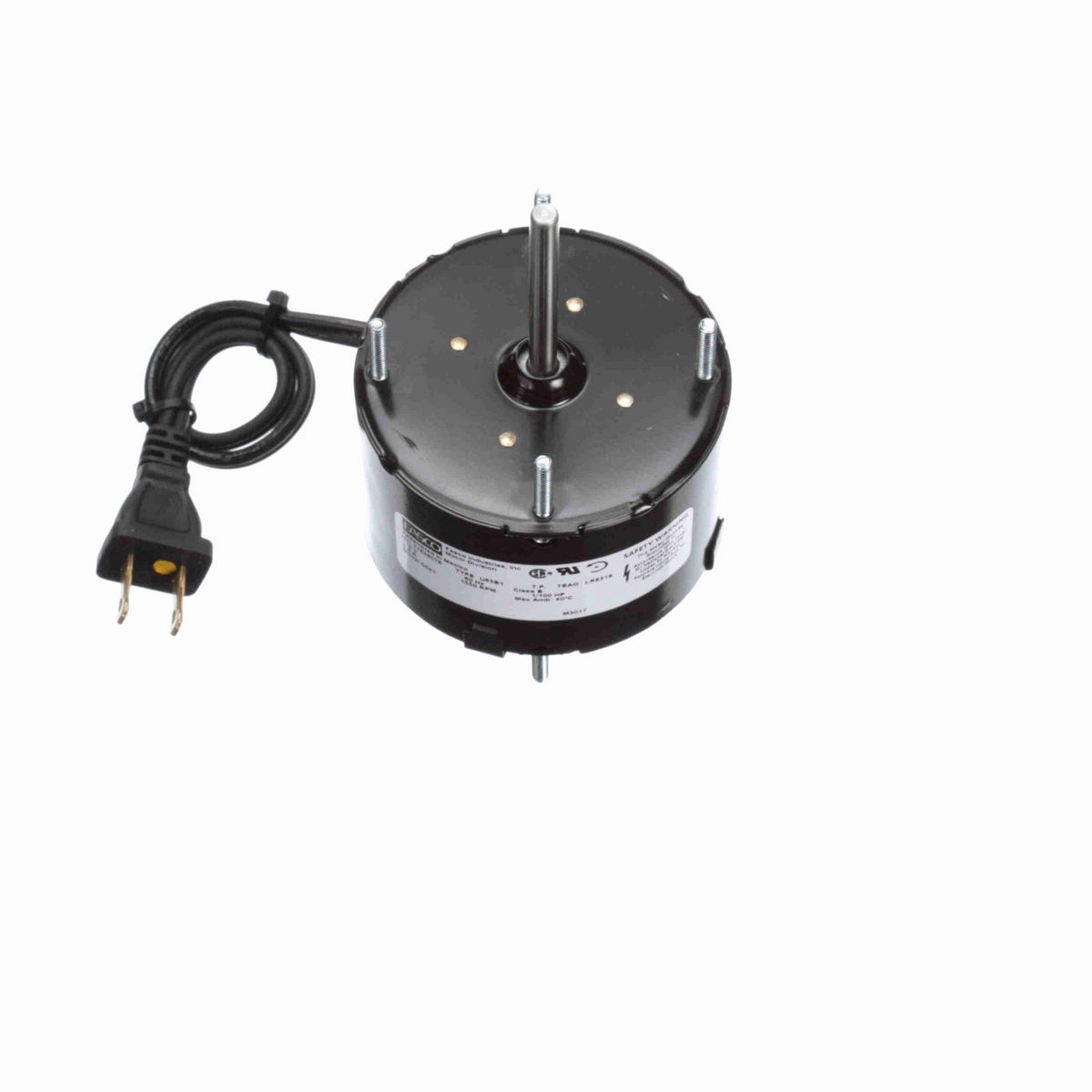 FASCO OEM Replacement Motor, 1/100 HP, 1 Ph, 60 Hz, 115 V, 1550 RPM, 1 Speed, 3.3" Diameter, TEAO - D541