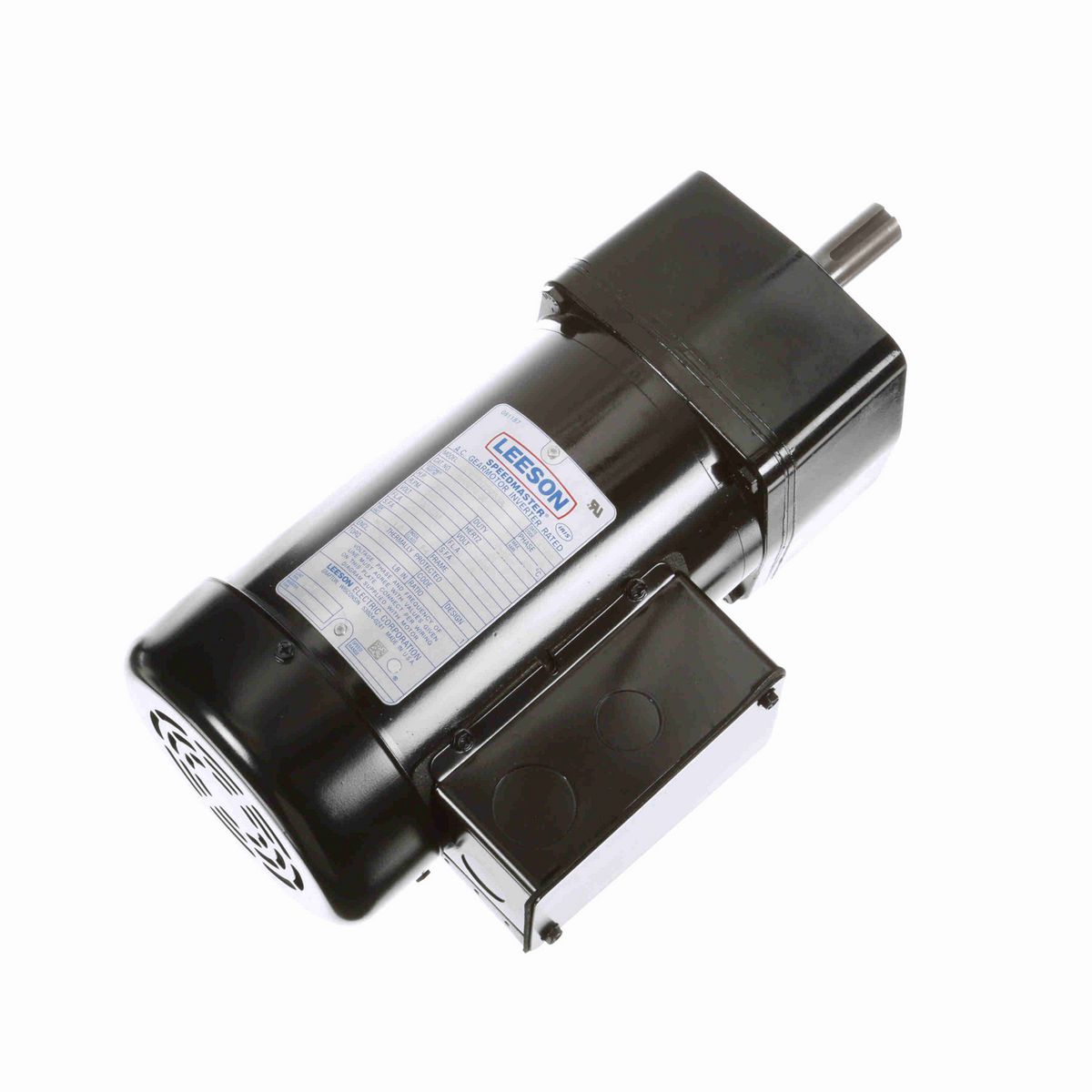 LEESON Parallel Shaft Gearmotor, 0.25 HP, 3 Ph, 60 Hz, 208-230/460 V, 345 RPM, 42Y Frame, TEFC - 096070.00