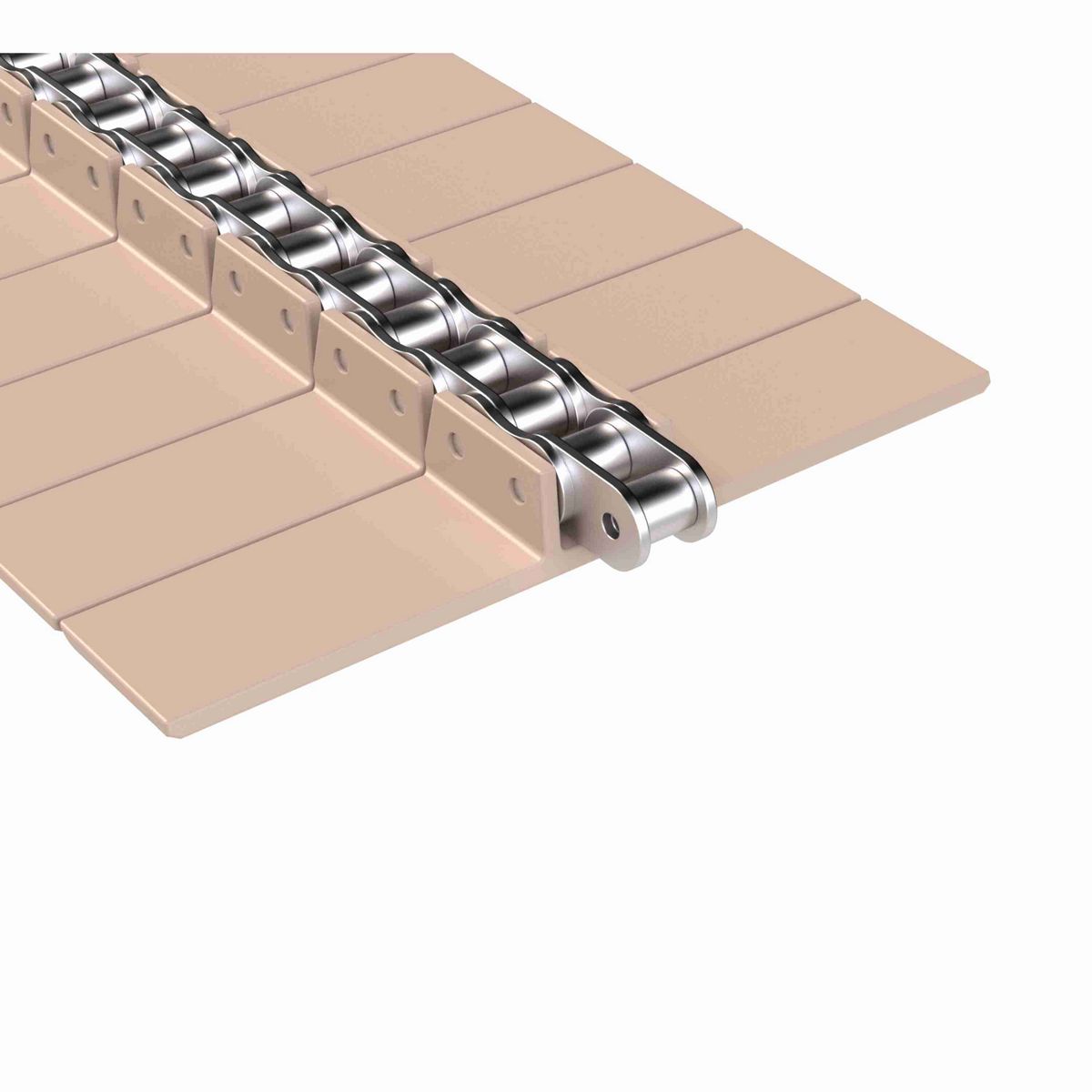 Rexnord 963 Straight Running Solid Top, Material: Tan Low Friction, Width: 7.5in, Pitch: 1.5in - LF963SSK750