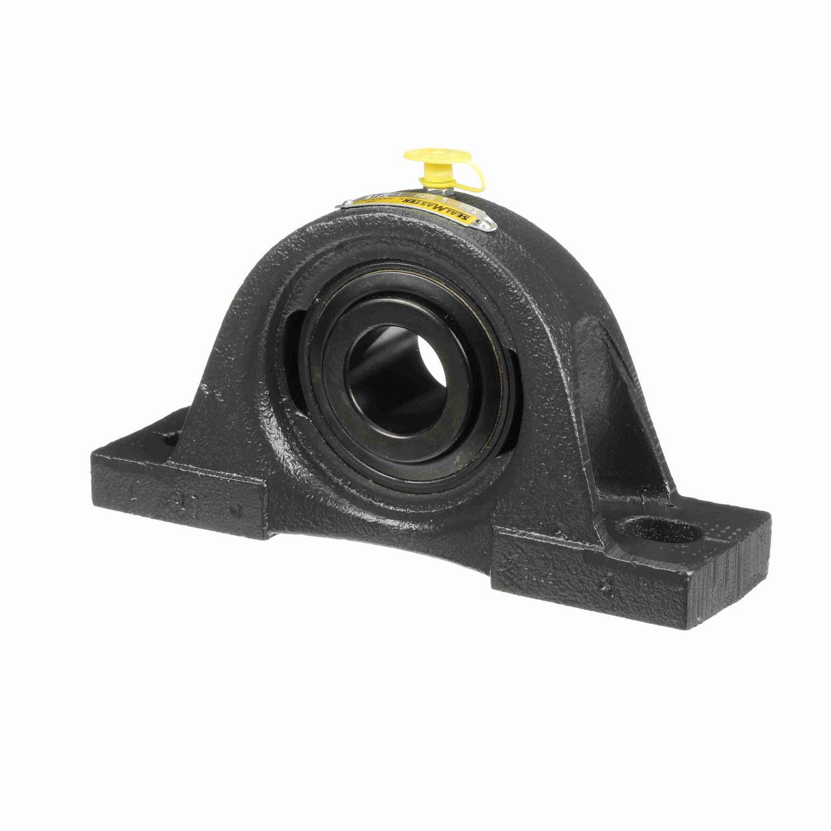 Sealmaster Mounted Cast Iron Two Bolt Pillow Block Ball Bearing - 52100 Bearing Steel, Black Oxided - Setscrew Lock - Air Handling Housing Fit, Noise Tested - SPM-19 CXU