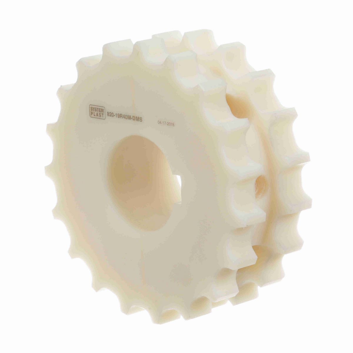 System Plast 820 Series Split Machined Sprocket with 19 Teeth and a 40mm Round Shaft-Ready Bore - 820-19R40M-DMS