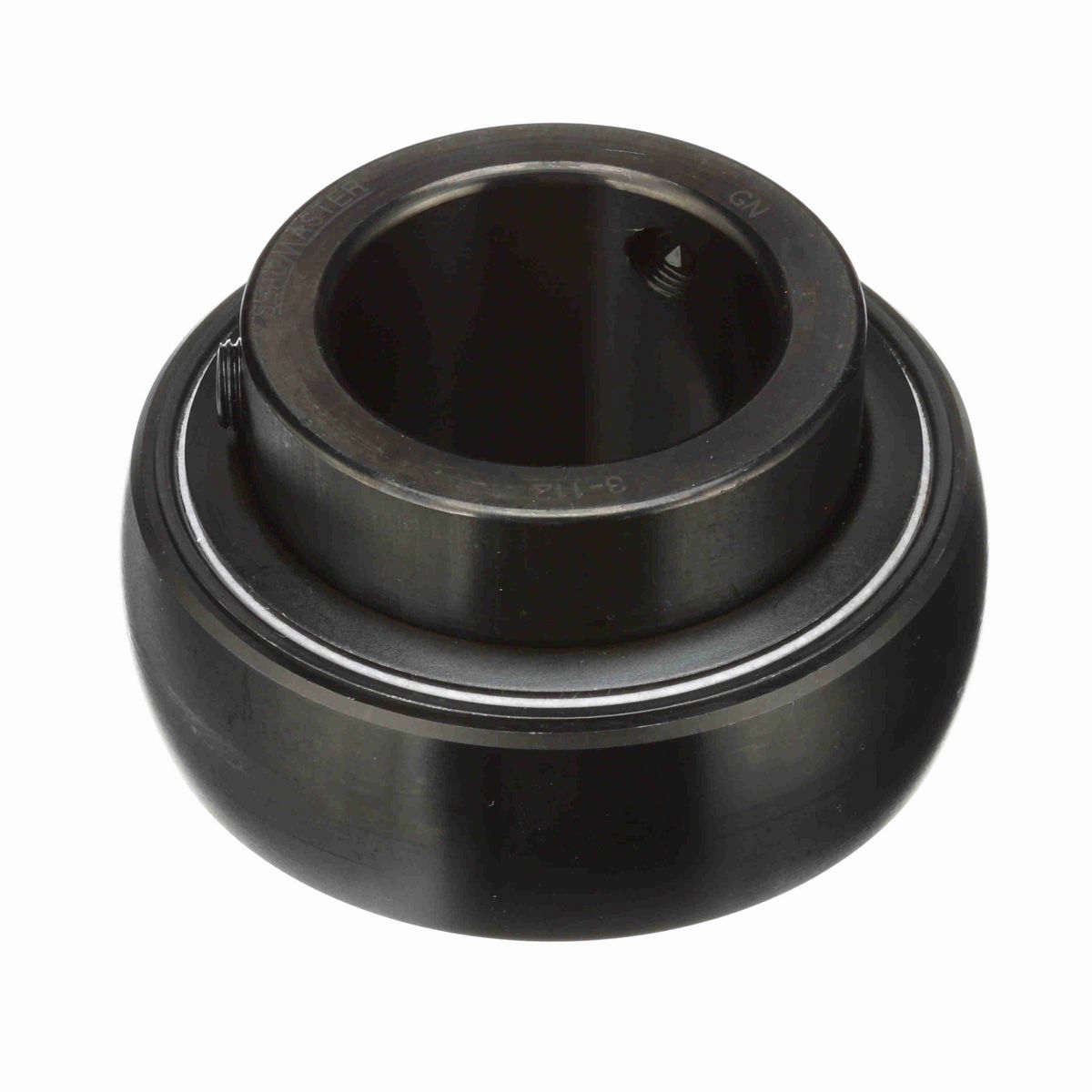 Sealmaster Mounted Insert Only Ball Bearing - 52100 Bearing Steel, Black Oxided - Setscrew Lock - 3-112