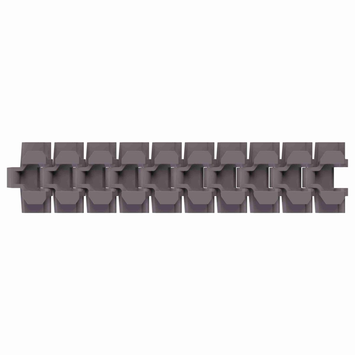 Rexnord 880TAB RubberTop® Side-flexing RubberTop®, Material: Brown High Performance, Width: 3.25in, Pitch: 1.5in - 81444611