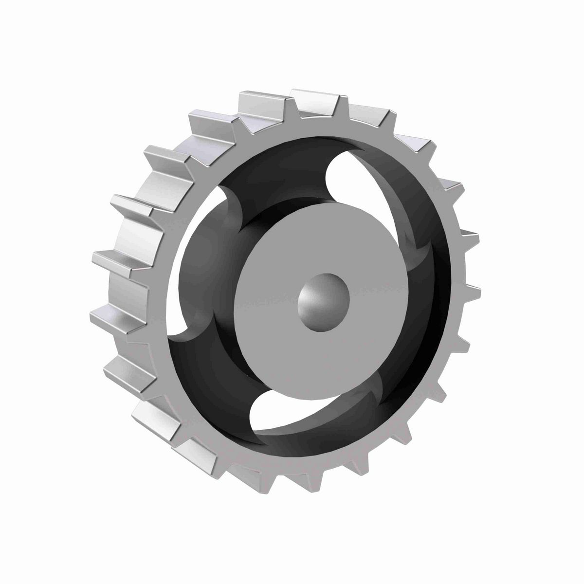 Rexnord 881 Series Solid One Piece Cast Iron Sprocket with 21 Teeth and a 3/4in Round Rough Stock Bore (RSB) - 401-286-2