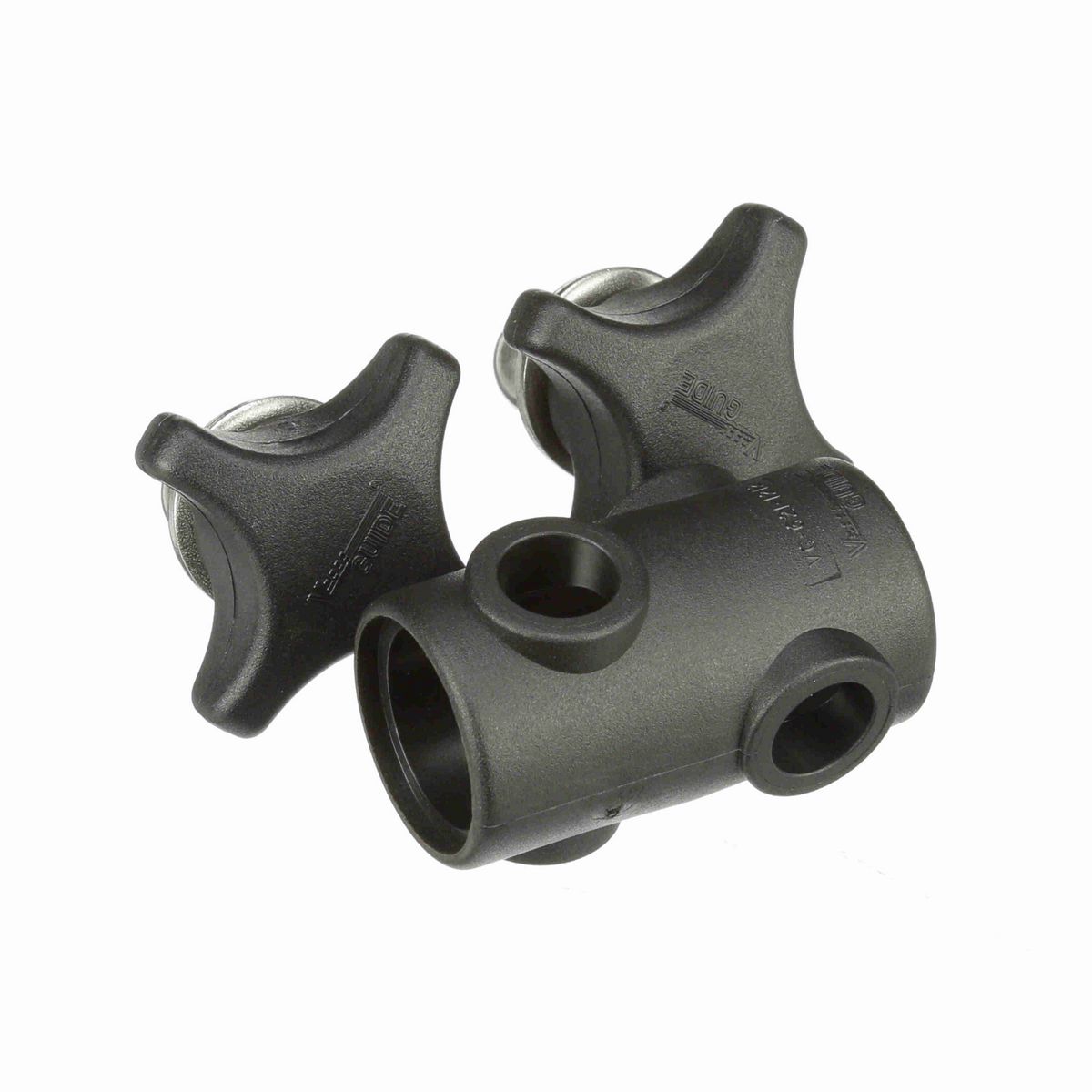 System Plast Cross Block for 1/2-in round x 1/2-in round w/ 2 Knobs - VG-621-12-12