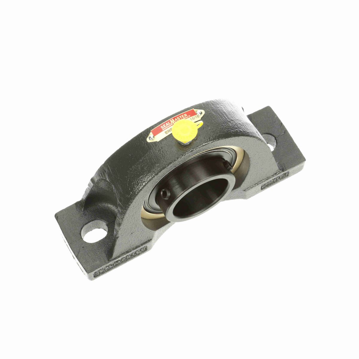 Sealmaster Mounted Cast Iron Two Bolt Pillow Block Ball Bearing - 52100 Bearing Steel, Black Oxided - Setscrew Lock - ENP-31