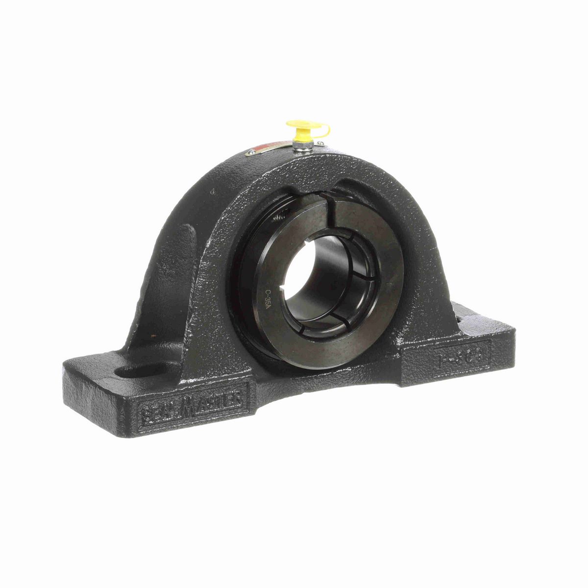 Sealmaster Mounted Cast Iron Two Bolt Pillow Block Ball Bearing - 52100 Bearing Steel, Black Oxided - Concentric Lock - MP-31T