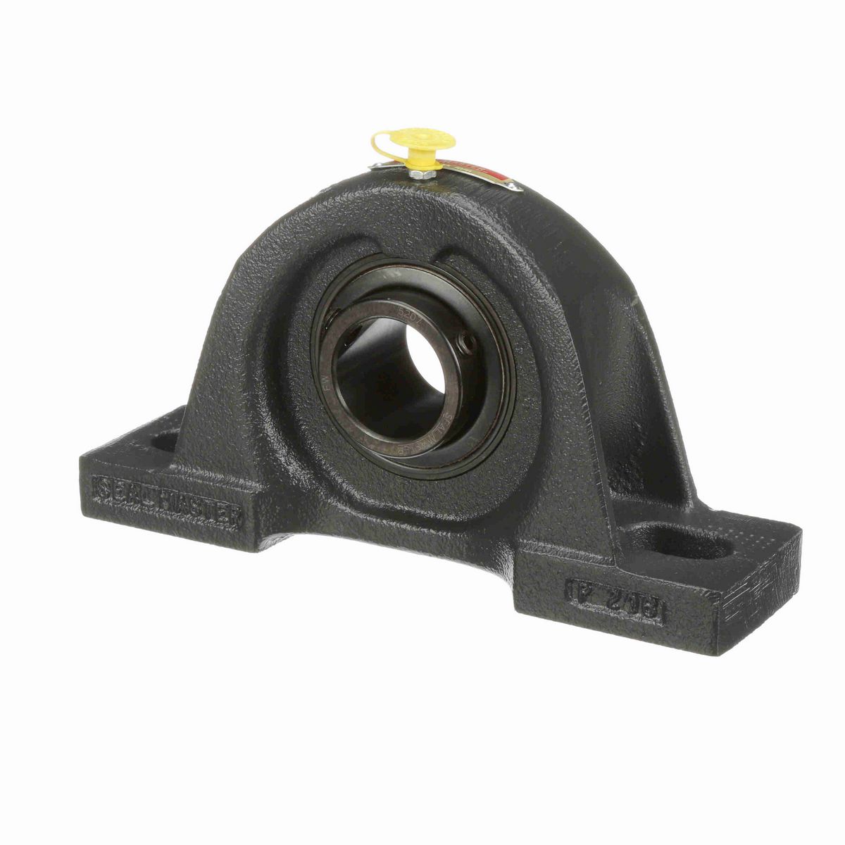 Sealmaster Mounted Cast Iron Two Bolt Pillow Block Ball Bearing - 52100 Bearing Steel, Black Oxided - Setscrew Lock - SP-207