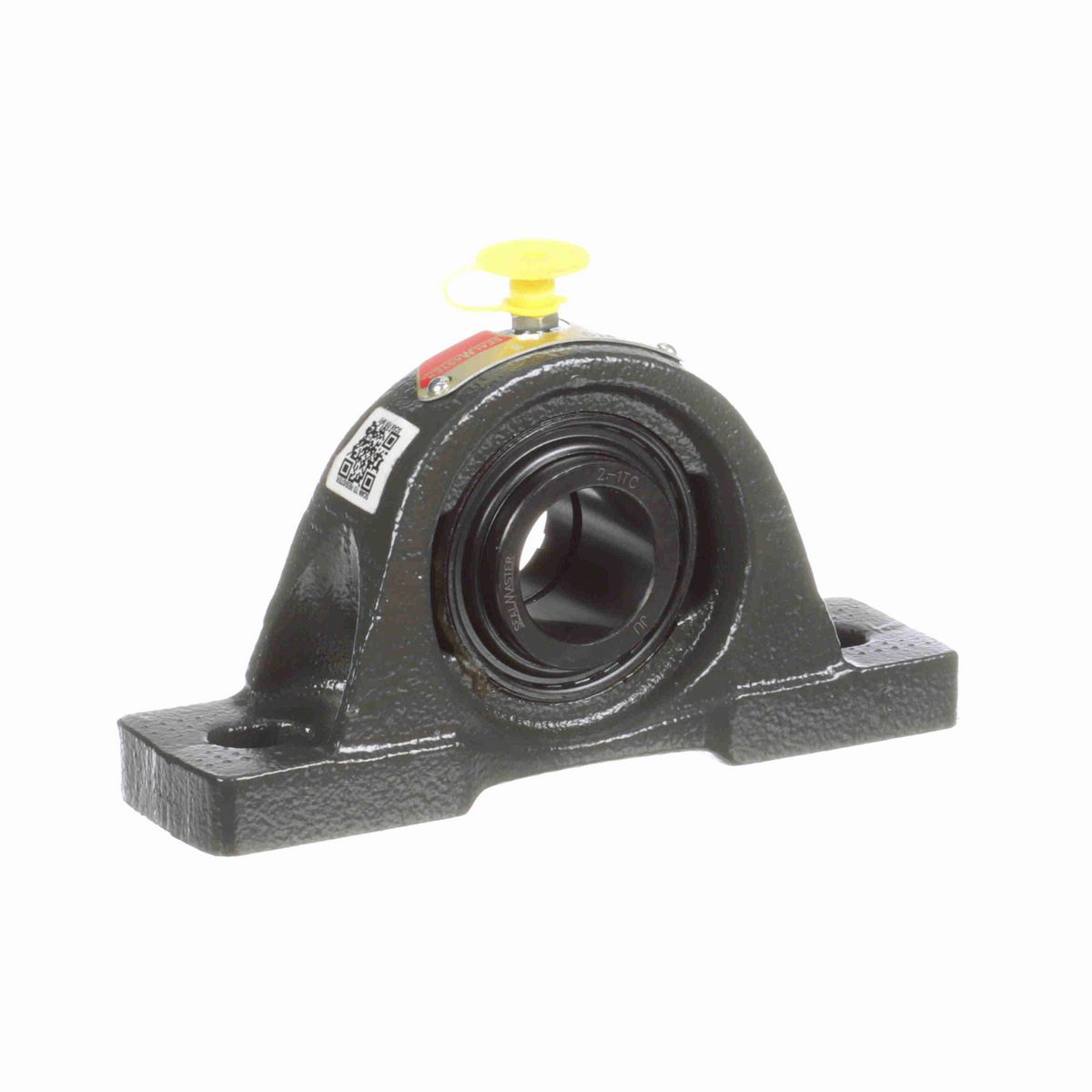 Sealmaster Mounted Cast Iron Two Bolt Pillow Block Ball Bearing - 52100 Bearing Steel, Black Oxided - Concentric Lock - NP-16TC