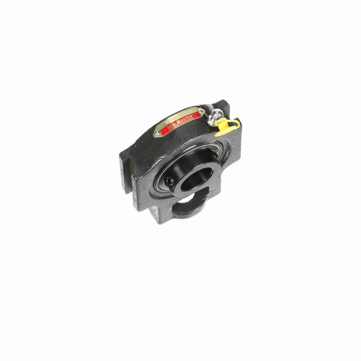 Sealmaster Mounted Cast Iron Wide Slot Take Up Ball Bearing - 52100 Bearing Steel, Black Oxided - Setscrew Lock - MST-19