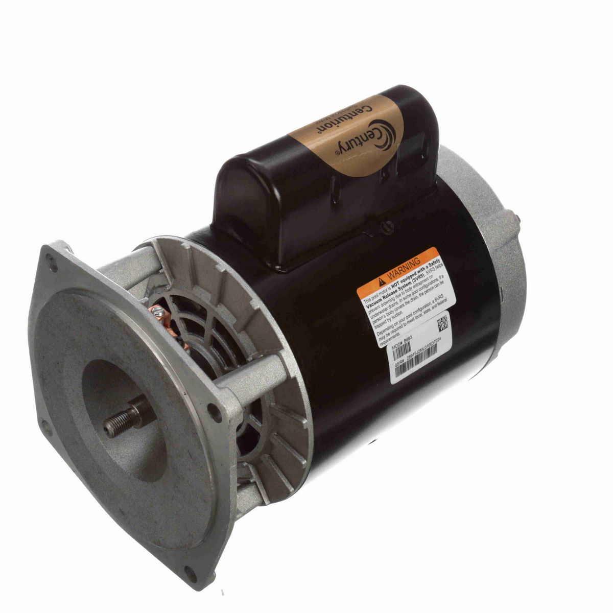 Century Pool Pump Motor, 3/4 HP, 1 Ph, 60 Hz, 230/115 V, 3600 RPM, G56Y Frame, DP - B663
