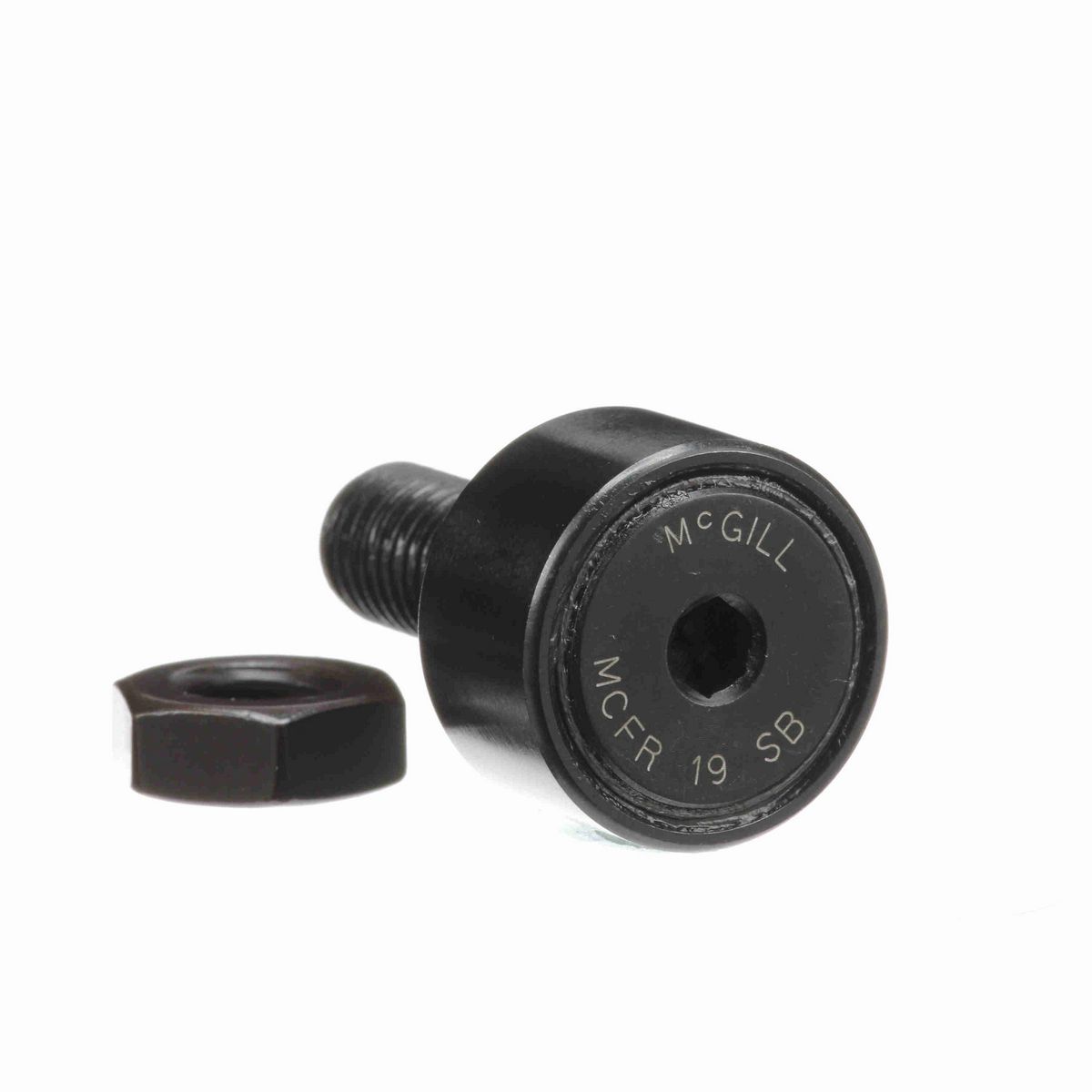 Опорный ролик с цапфой McGill CAMROL MCFR 19 SB, бочкообразный, с уплотнением, с шестигранным отверстием, метрический