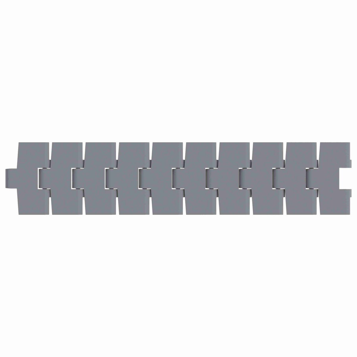 Rexnord 880TAB Side-flexing Solid Top, Material: Silver Platinum Series™ X, Width: 3.25in, Pitch: 1.5in - L0880655403