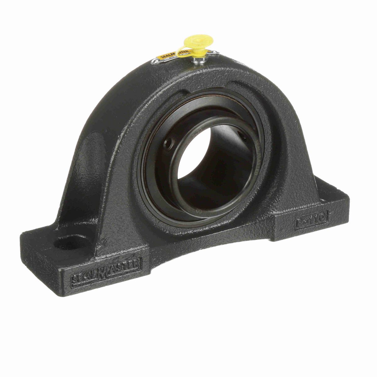 Sealmaster Mounted Cast Iron Two Bolt Pillow Block Ball Bearing - 52100 Bearing Steel, Black Oxided - Setscrew Lock - Air Handling Housing Fit, Noise Tested - NP-35 CXU