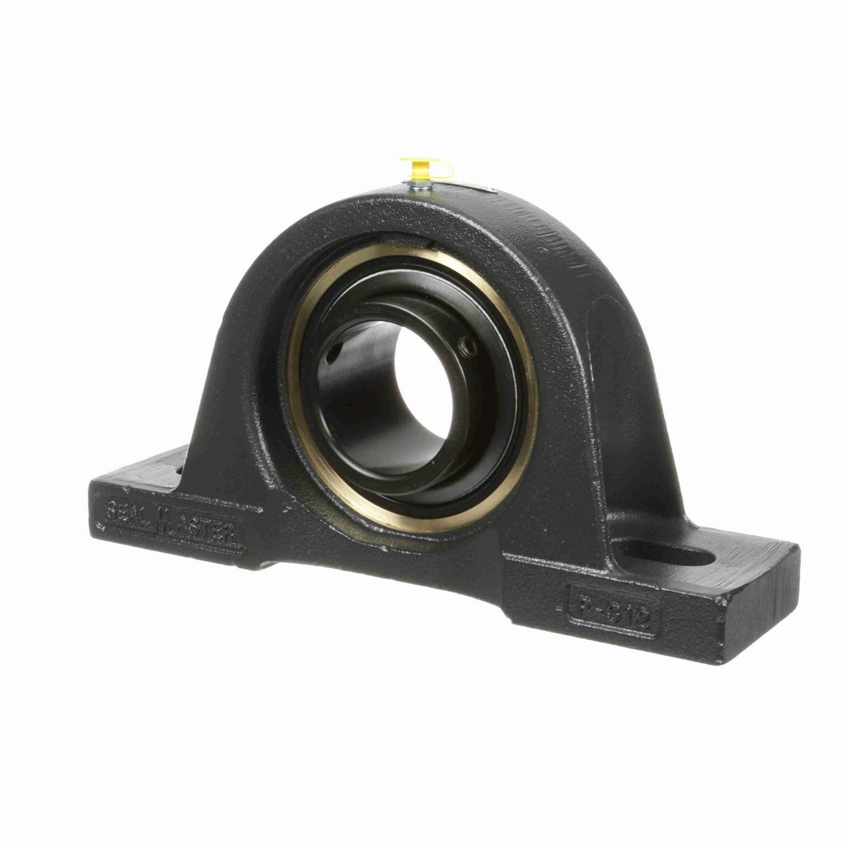 Sealmaster Mounted Cast Iron Two Bolt Pillow Block Ball Bearing - 52100 Bearing Steel, Black Oxided - Setscrew Lock - Air Handling Housing Fit, Noise Tested - EMP-43 CXU