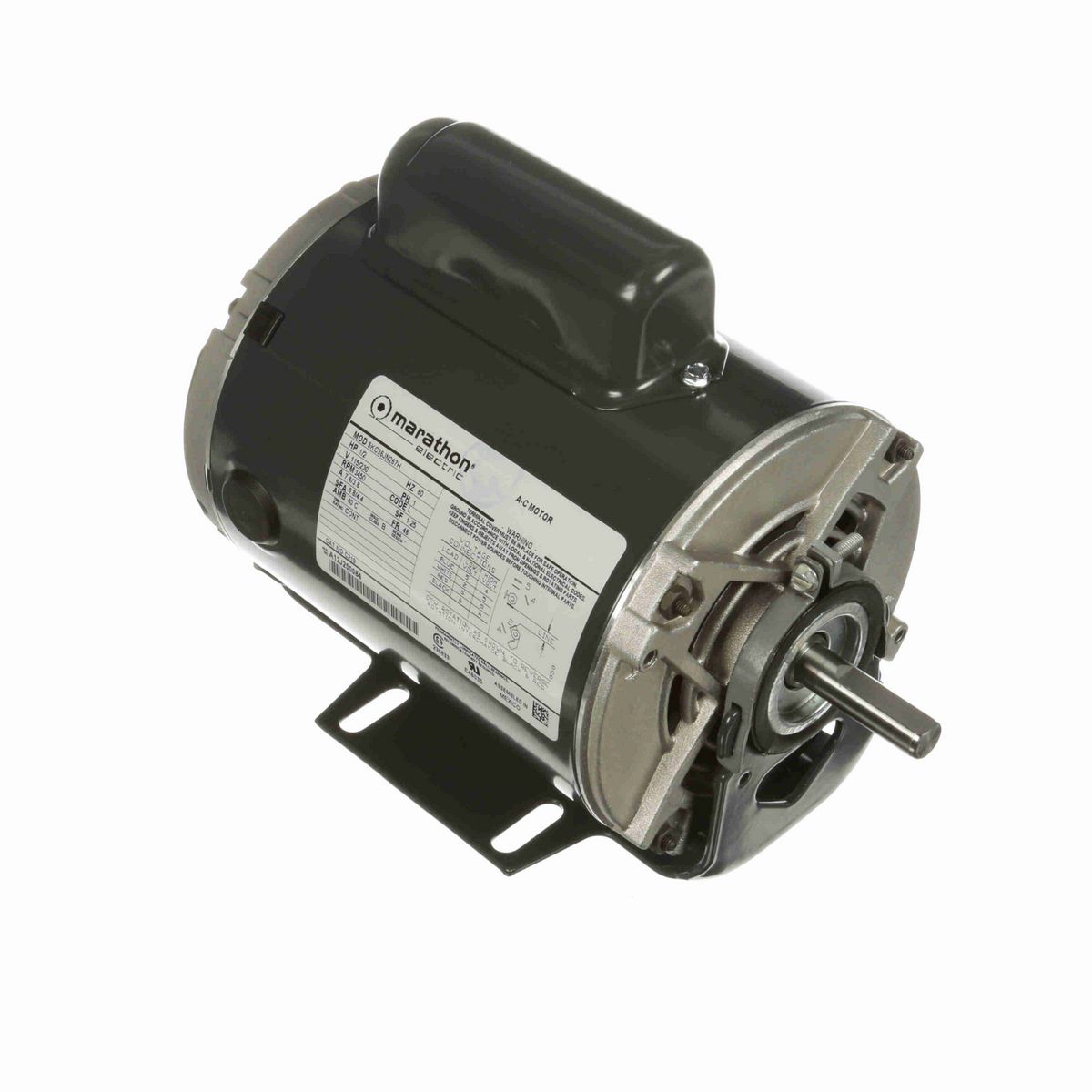 LEESON .5 HP General Purpose Motor, 1 phase, 3600 RPM, 115/230 V, 48 Frame, ODP - C219