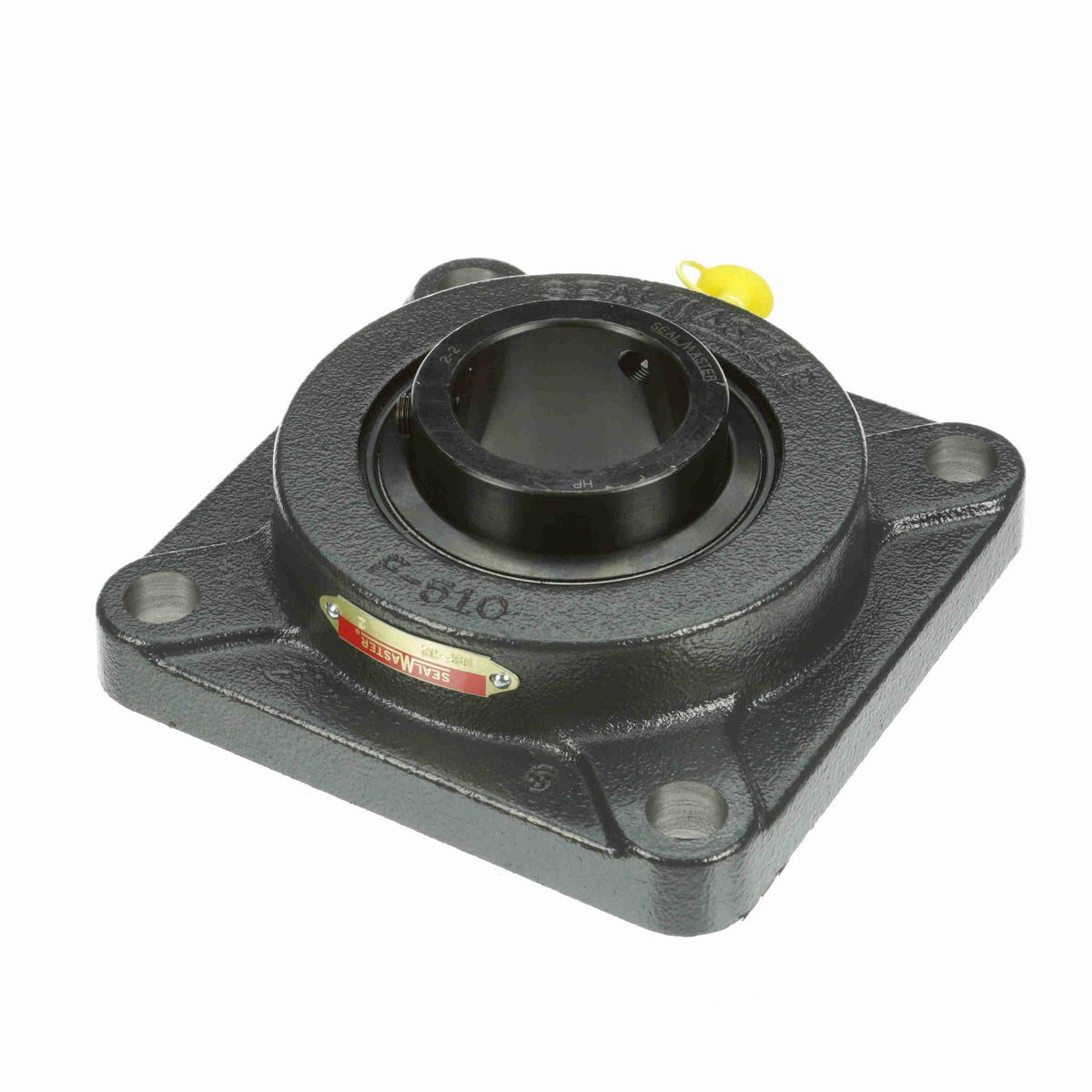 Sealmaster Mounted Cast Iron Four Bolt Flange Ball Bearing - 52100 Bearing Steel, Black Oxided - Setscrew Lock - MSF-32