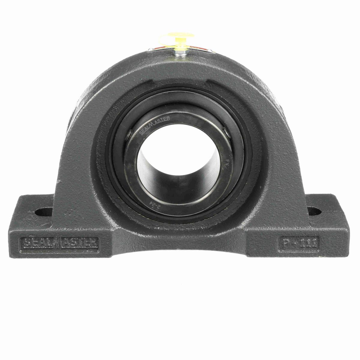 Sealmaster Mounted Cast Iron Two Bolt Pillow Block Ball Bearing - 52100 Bearing Steel, Black Oxided - Setscrew Lock - NP-36