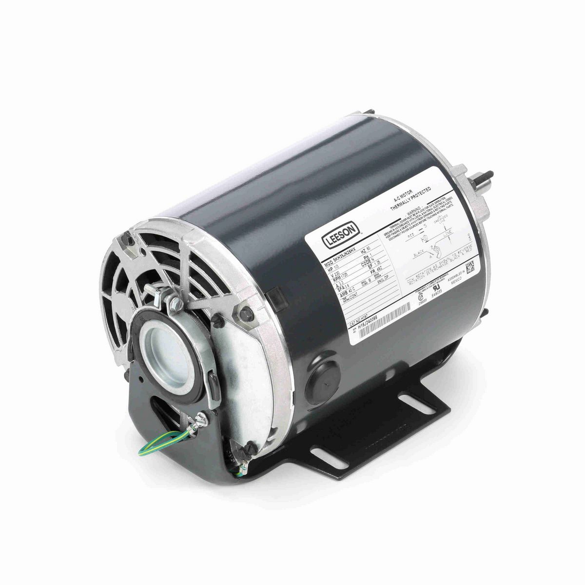 LEESON Fan and Blower Motor, 0.33 HP, 1 Ph, 60 Hz, 230 V, 1800 RPM, 48Z Frame, DP - H167