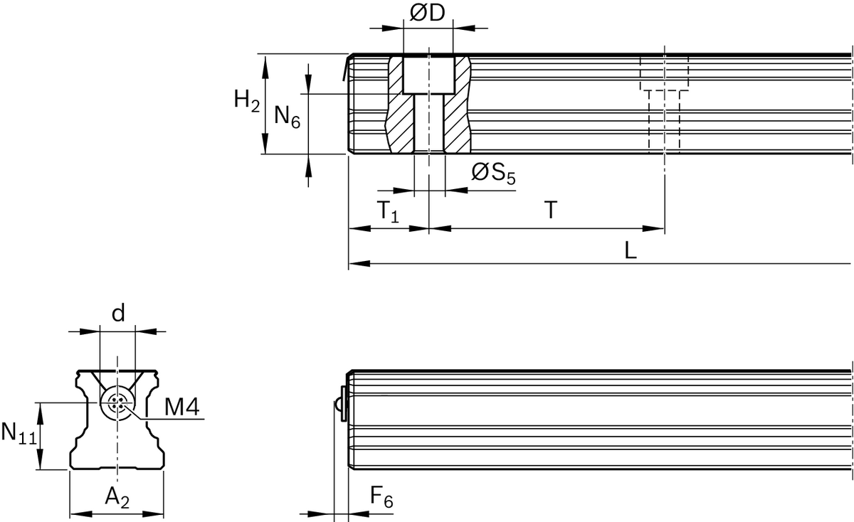 Шариковая направляющая из нержавеющей стали Resist NRII Bosch Rexroth KSA-030-SNS-N-MA-SC [R204574431]