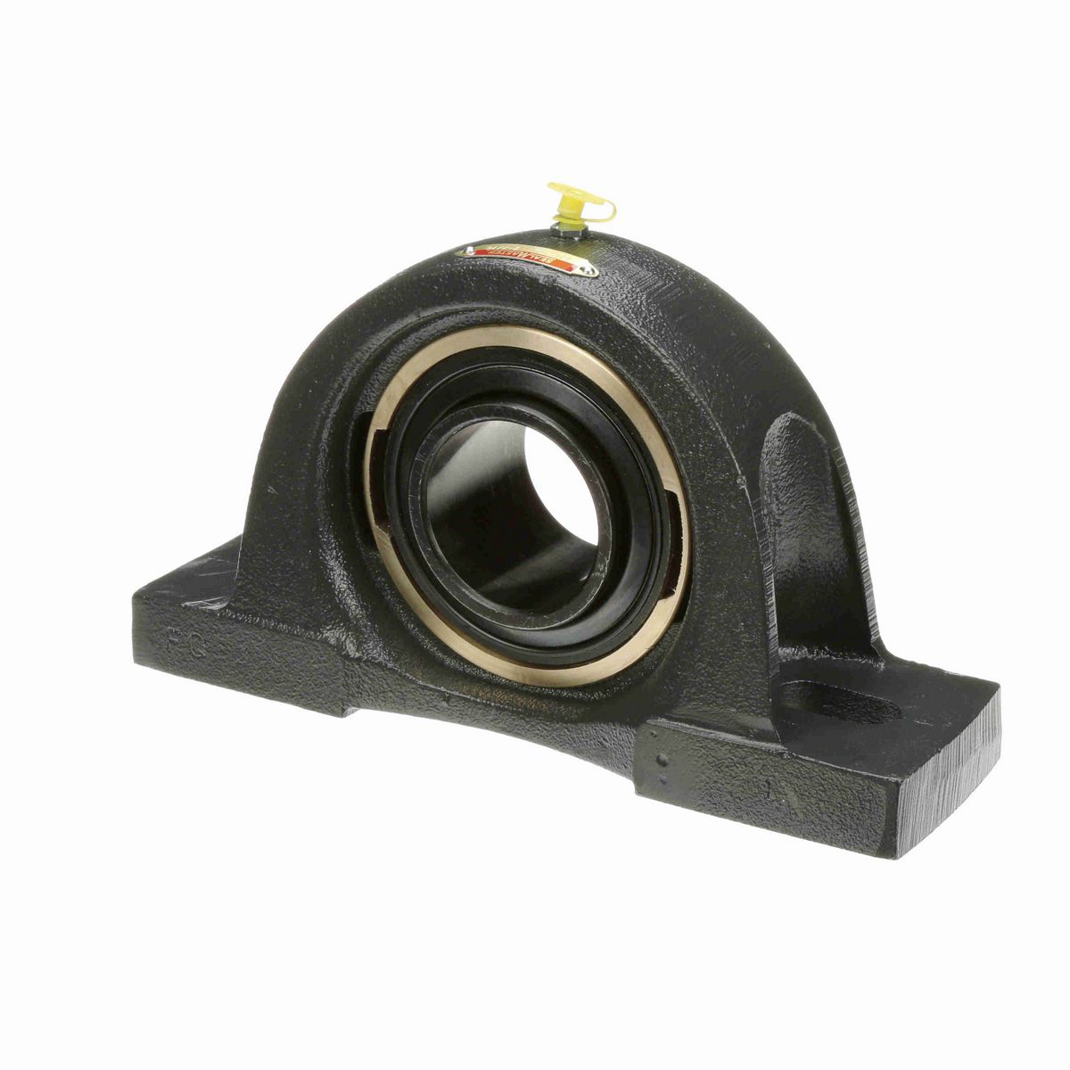 Sealmaster Mounted Cast Iron Two Bolt Pillow Block Ball Bearing - 52100 Bearing Steel, Black Oxided - Setscrew Lock - EMP-39