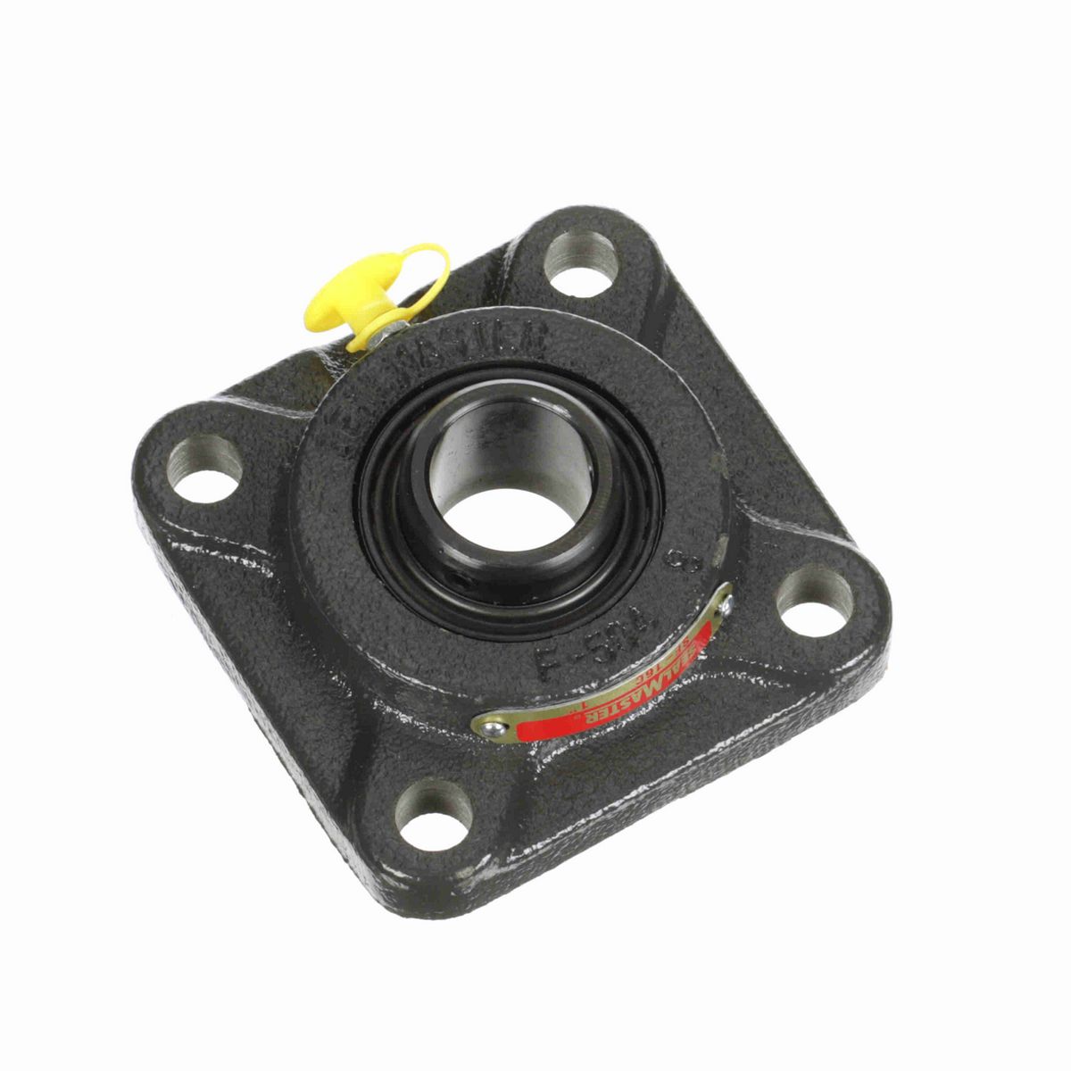 Sealmaster Mounted Cast Iron Four Bolt Flange Ball Bearing - 52100 Bearing Steel, Black Oxided - Setscrew Lock - SF-16C
